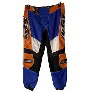 KTM Motocross Pants Y2k 32 Blue Orange White Riding Dirtbike Abrasion Resistant